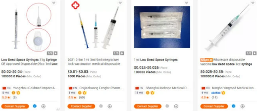 美国八成针头注射器来自中国